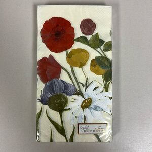 Field Poppy Florals Ivory Set of 20 x 1 Guest Size Paper Napkins